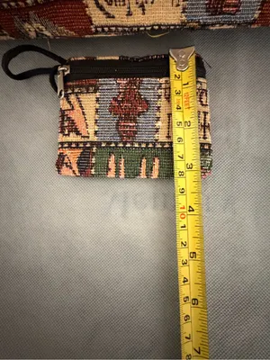 Vintage Dog Tapestry Tote Bag Matching Coin Purse Set Faithful Companion(F313) thumbnail 10