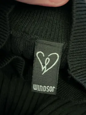 Windsor Dress Womens Medium Black Ribbed Knit Mock Neck Bodycon Sweater Mini thumbnail 9
