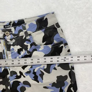New Flamingo Shorts Womens S Carpenter Bermuda Blue‎ Camo button/zip fly thumbnail 3