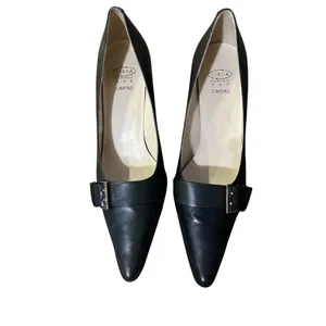 Joan & David Leather Pointy Toe Pumps Womens 8M Blue Circa 365 CJCalliope Y2K thumbnail 2