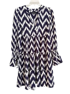 Tuckernuck Pomander Place Navy Ikat Kenzo Dress Size L thumbnail 8