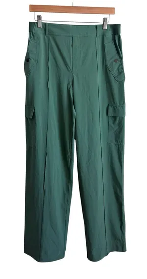 Athleta Vienna Cargo Pants Women 12 Vineyard Green Utility Hiking Travel Stretch thumbnail 1