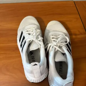 Adidas Everyset Trainer Running Workout Athletic Tennis Shoe White Black Wmn 8.5 thumbnail 6