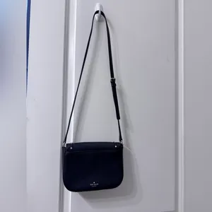 Kate Spade Black Saffiano Leather Rhinestone Studded Bow Crossbody Bag thumbnail 6