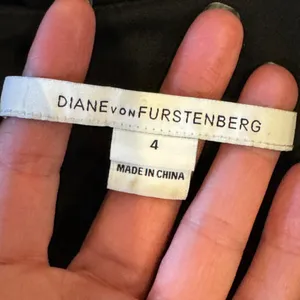 Diane Von Furstenberg Dress Women 4 Blue Black Silk Jeweled Shift Mini‎ Cocktail thumbnail 7