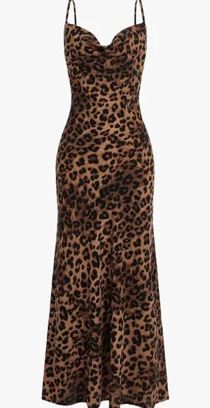 Nasty Gal NEW  LEOPARD PRINT MAXI DRESS thumbnail 4