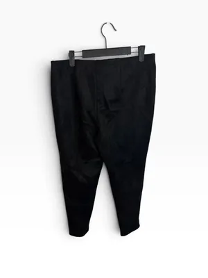 Zac & Rachel Black Faux Suede Pull On Ankle Pants thumbnail 2
