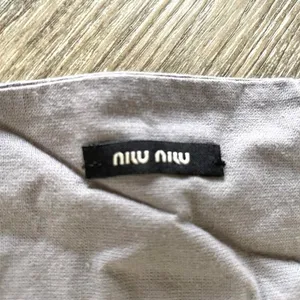 Miu miu small grey drawstring dust bag thumbnail 6