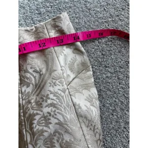 NWT Vintage Tibi Strapless Dress 2 Gold Damask Brocade Beaded‎ Floral Cocktail thumbnail 7