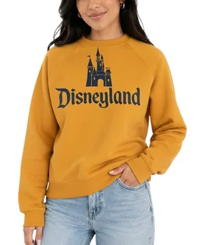 Disneyland 70th Anniversary Vault Collection Yellow Sweatshirt Raglan M thumbnail 1