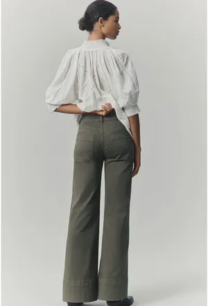 Anthropologie Rylan Relaxed High-Rise Flare Pants - Pilcro thumbnail 2