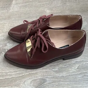 French Connection Woman’s Maeko Brown Leather Oxfords Shoes thumbnail 3