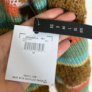 Hurley ladies pullover cozy argyle‎ crewneck sweater size medium thumbnail 6