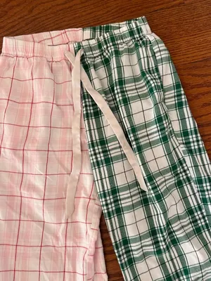 Victoria's Secret Colorblock Split Plaid Pajama Pants Size XS Festive Christmas thumbnail 4