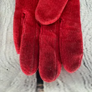Isotoner Aris 115 Gloves Women's Size M Red Suede Leather thumbnail 4