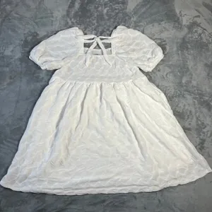 Hayden Puff Sleeve Baby Doll Dress Size M Square Neck Party Minimalist Date thumbnail 4