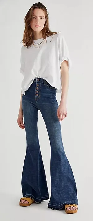 Free People Irreplaceable Flare Jeans thumbnail 1