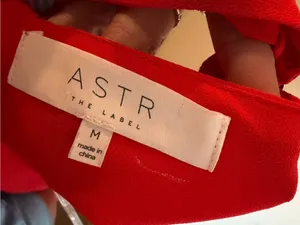 ASTR Red Halter Mini Trapeze Dress thumbnail 5