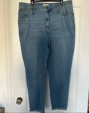 The Perfect Vintage Mom Jeans Raw Hem Size 35 NWT thumbnail 1