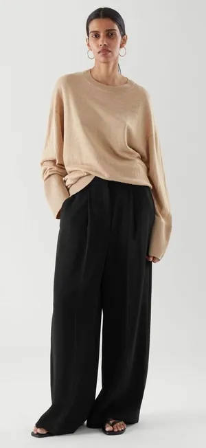 ✨COS Lightweight Linen Jumper Tan Sz Small Sweater✨ thumbnail 1