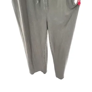 Z Supply Gray Sleeveless Jumpsuit Drawstring Waist Cotton Blend Size M‎ Lounge thumbnail 3