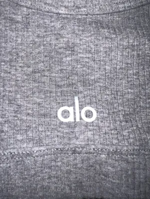 Alo Yoga Wellness Bra in Heather Grey thumbnail 4