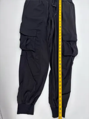 (E-576) lululemon athletica Black Cargo Joggers with Drawstring Waist thumbnail 9