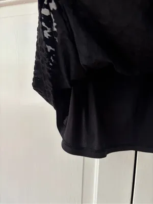 White House Black Market WHBM Black Velvet Leopard Print Lace Cami‎ Top Size XL thumbnail 5