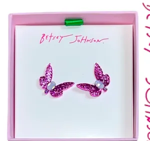 Betsey Johnson Garden Glam Butterfly Stud Earrings thumbnail 1