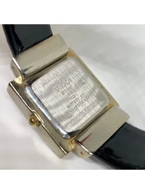 Studio women’s watch gold tone rhinestones 26mm quartz analog cuff band running thumbnail 7