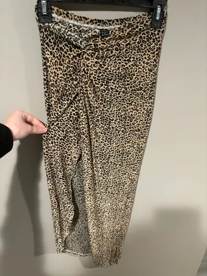 Cheetah Skirt With Slit thumbnail 3