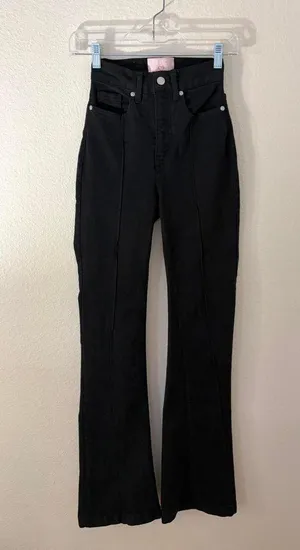 revice denim avalon jet black flare jeans 25W thumbnail 1