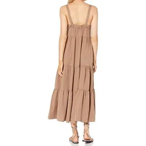 The Drop Womens‎ Britt Tiered Dress, Brown, NWT thumbnail 2