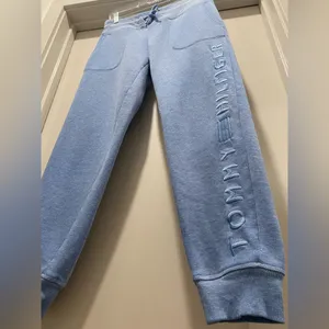 Women's Light Blue Drawstring Sweatpants Joggers - Small thumbnail 7