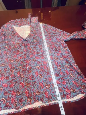 Mango NWT Floral Ruffle Peter Pan Collar Blouse 10 EcoVero Sustainable Boho Blue thumbnail 7