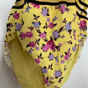 For Love & Lemons Paulina Laced One Piece Swimsuit Womens Yellow XS thumbnail 11