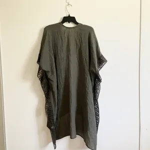 Blu Pepper Cute Crochet swim beach cover up summer Bohemian Boho kimono thumbnail 4