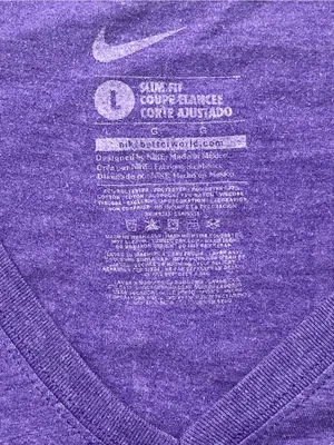 Nike Womens Kansas State K-State Wildcats Purple V-Neck Graphic T-Shirt Large thumbnail 7
