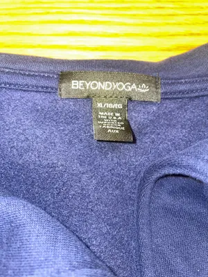 Beyond yoga navy collared sweater  thumbnail 3