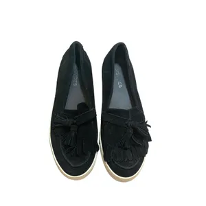J/Slides Loafers Black Suede Platform Sneakers 10 Tassels Shoes Preppy Academia thumbnail 9