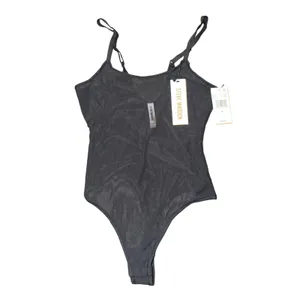 Steve Madden Black Sheer Mesh Thong Bodysuit SM11840 Womens Medium New thumbnail 3