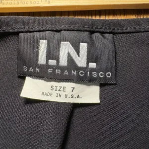 VTG I.N. San Francisco Black High Waisted Dress Pants Trousers Size 7 USA Career thumbnail 4