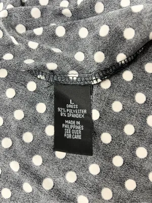 AB‎ Studio Black and White Polka Dot Wrap Midi Dress Size L thumbnail 9