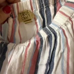White and multi coloured striped shirt True Craft Sz Large‎ Women's thumbnail 3