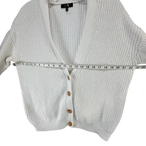 Quince Organic Cotton Oversized Boyfriend Cardigan Womens XS Ivory Cozy Comfort thumbnail 7