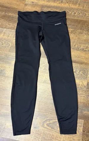 Patagonia Velocity Running Tights Pants Womens Medium Black Leggings thumbnail 1