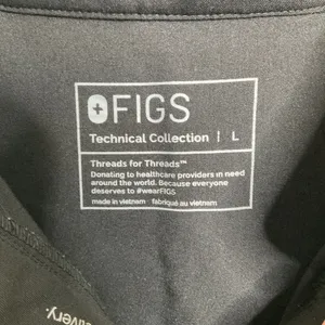 FIGS Technical‎ Collection Kitale Maternity Scrub Top Black Womens Large thumbnail 3