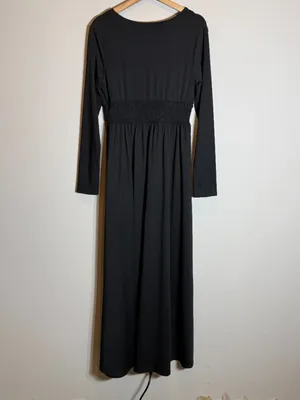 Baltic Born Arianna Maxi Dress Women's Large Black Slit Formal Wedding Cocktail thumbnail 13