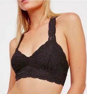 Intimately Free People black lace racer back L Galloon bralette thumbnail 1