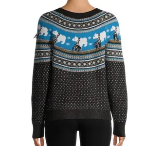 Holiday Time Polar Bear Preppy Christmas Fisherman Teacher Ugly Sweater S thumbnail 2